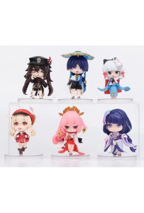 Genchin Oyun karakterleri 6'lı Figür Set 10-11 cm